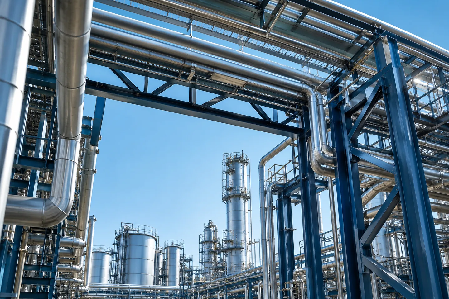 Industrial pipework and process equipment